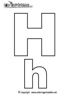 Alphabet Letter H Coloring Page