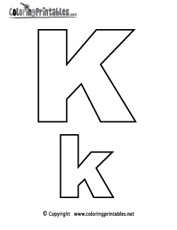 Alphabet Letter K Coloring Page