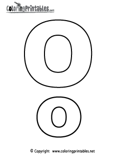Alphabet Letter O Coloring Page