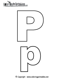 Alphabet Letter P Coloring Page