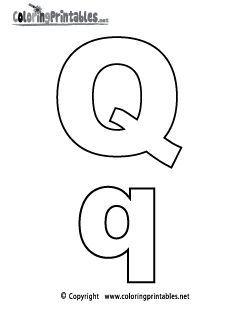 Alphabet Letter Q Coloring Page