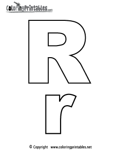 Alphabet Letter R Coloring Page