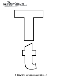 Alphabet Letter T Coloring Page