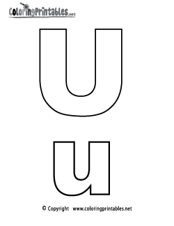 Alphabet Letter U Coloring Page