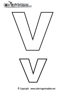 Alphabet Letter V Coloring Page