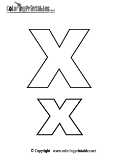 Alphabet Letter X Coloring Page