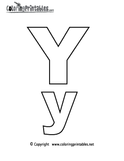 Alphabet Letter Y Coloring Page