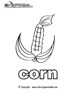 Noun Corn Coloring Page