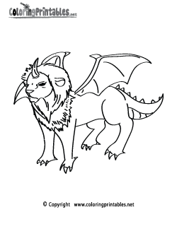 Dragon Lion Coloring Page