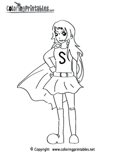 Super Girl Coloring Page