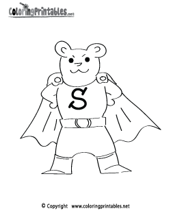 Super Man Coloring Page