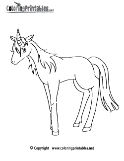 Unicorn Coloring Page