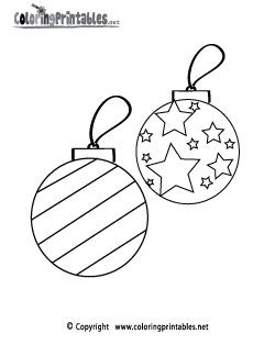 Christmas Ornaments Coloring Page