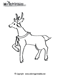 Christmas Reindeer Coloring Page