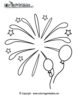 Fireworks coloring page