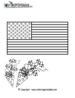 Independence Day Party Coloring Page