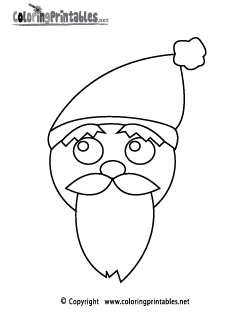 Santa Face Coloring Page