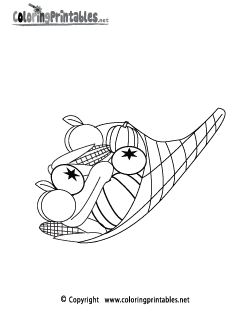 Thanksgiving Basket Coloring Page