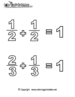 Fraction Coloring Page