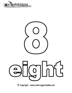 Number Eight coloring page