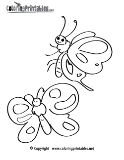 Butterflies Coloring Page