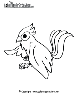 Jungle Bird Coloring Page