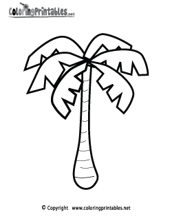 Palm Tree Coloring Page