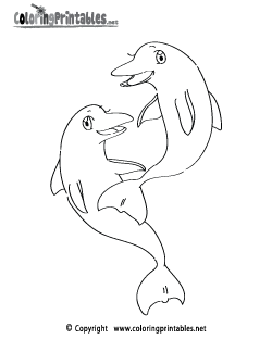 Dolphins Coloring Page