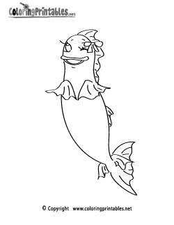 Fish Girl Coloring Page