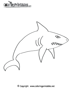 Shark Cartoon Coloring Page