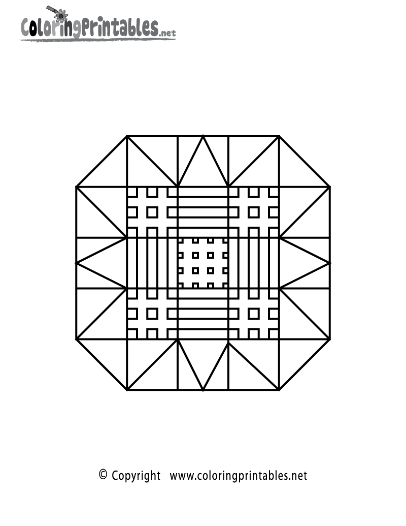 Complex Pattern Coloring Page Printable.