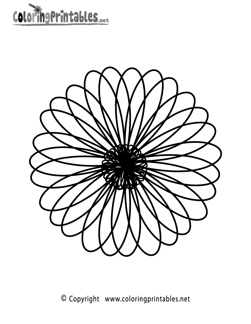 Floral Coloring Page Printable.