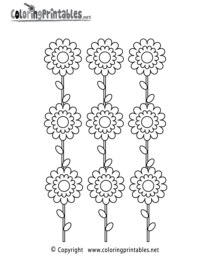 Floral Pattern Coloring Page Printable.
