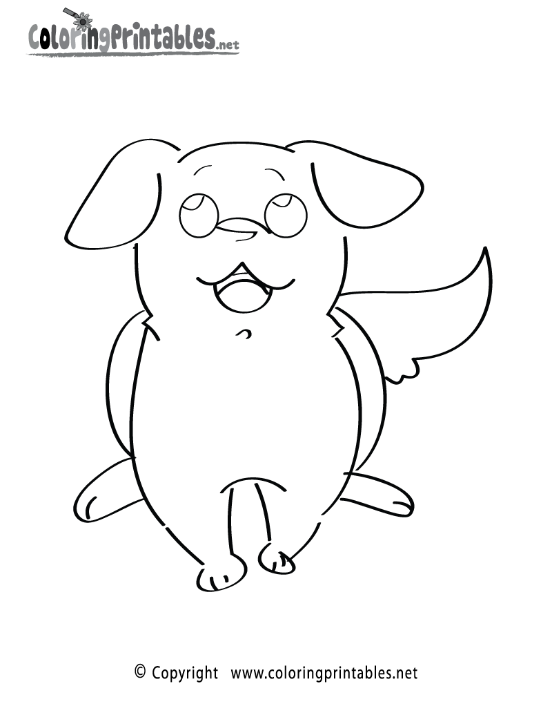 Cute Puppy Coloring Page Printable.