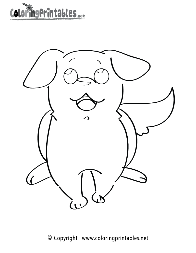 Cute Puppy Coloring Page - A Free Animal Coloring Printable