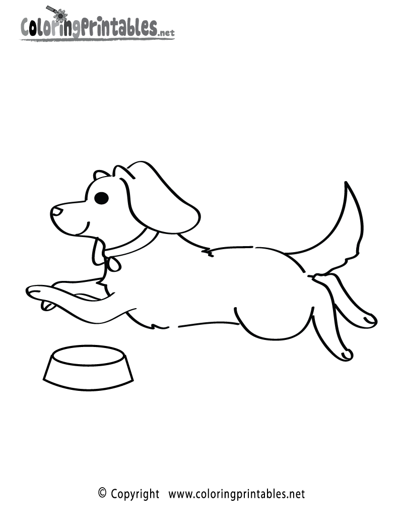 Dog Picture Coloring Page Printable.