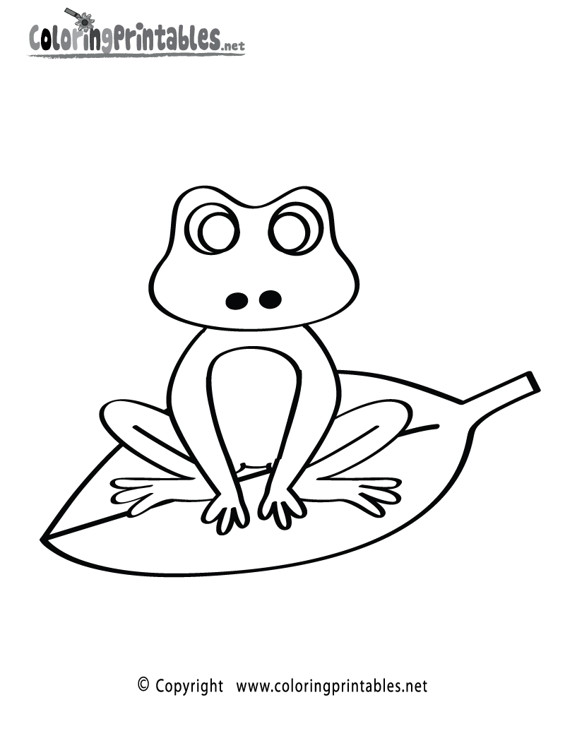 Frog Coloring Page Printable.