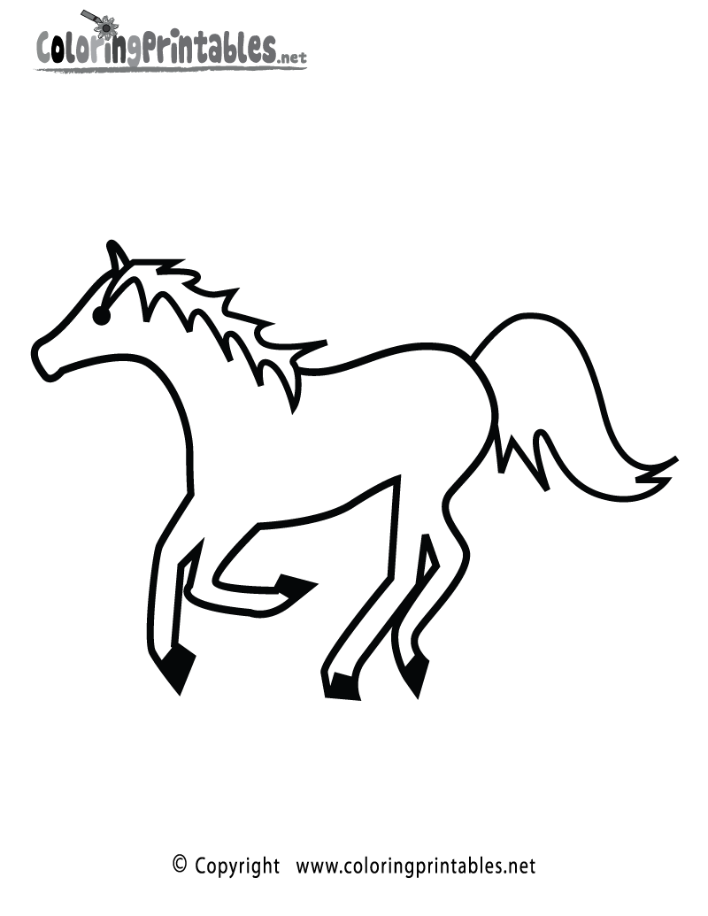 Horse Coloring Page Printable.