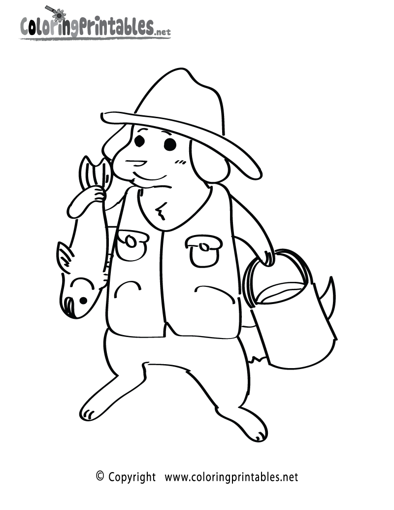 Fisherman Coloring Page A Free Boys Coloring Printable Fisherman Coloring Page A Free Boys Coloring Printable