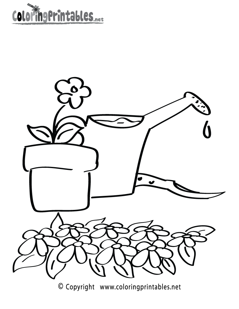 Free Printable Gardening Coloring Pages