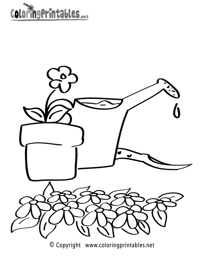 Gardening Coloring Page A Free Girls Coloring Printable