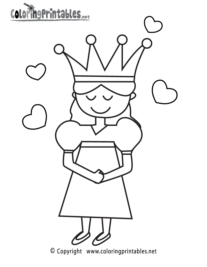 Princess Coloring Page Printable.