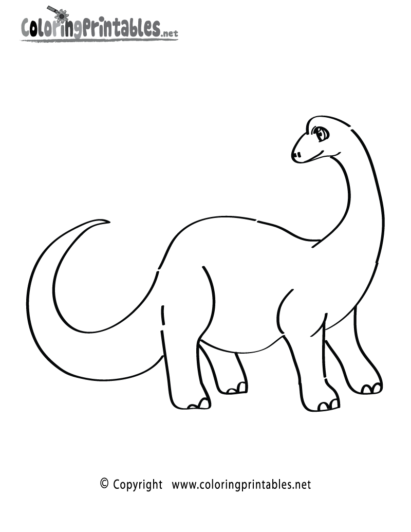 Brontosaurus Coloring Page Printable.