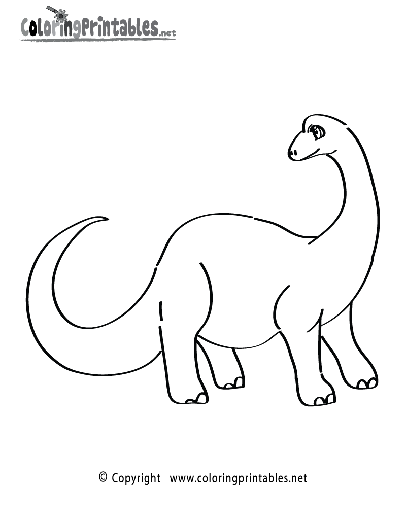 Brontosaurus Coloring Page - A Free Dinosaur Coloring Printable
