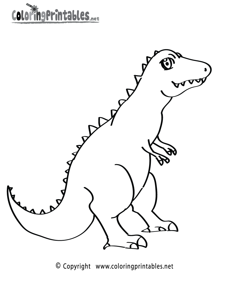 Dinosaur Coloring Page Printable.