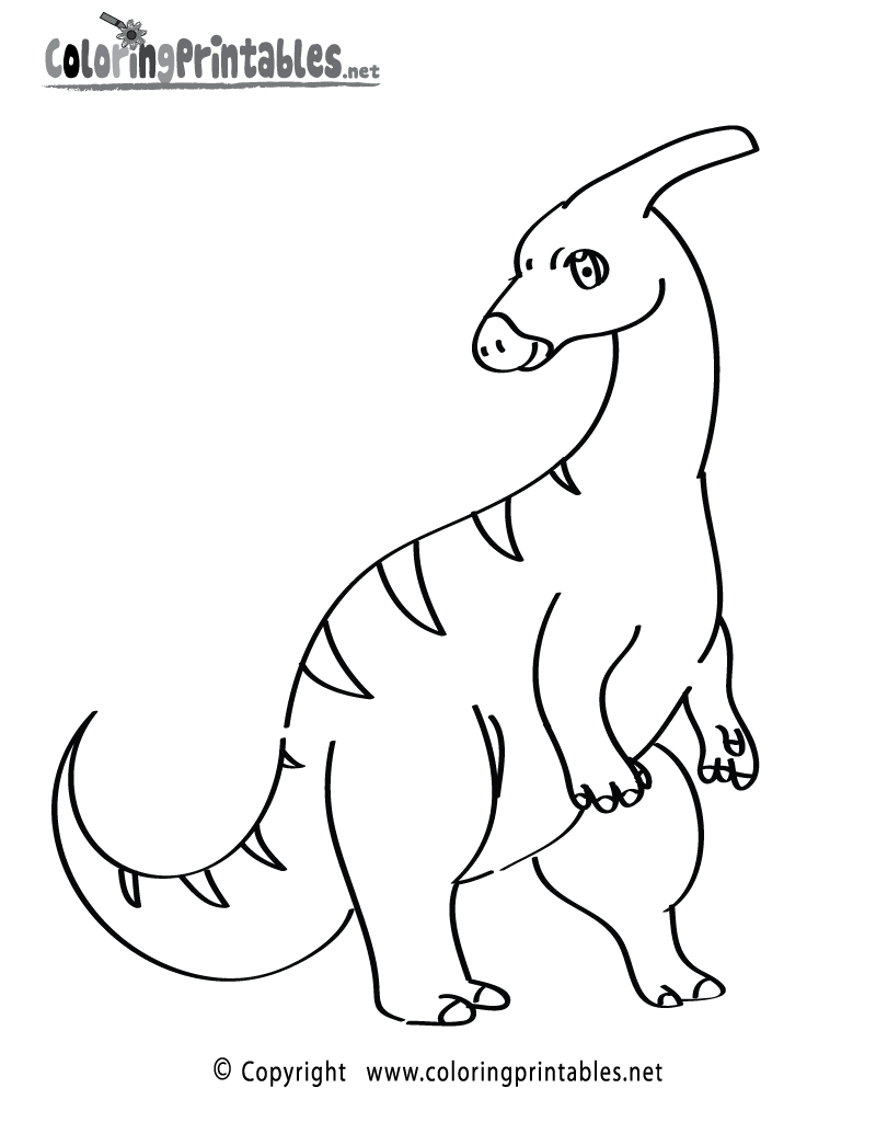 Fun Dinosaur Coloring Page Printable.