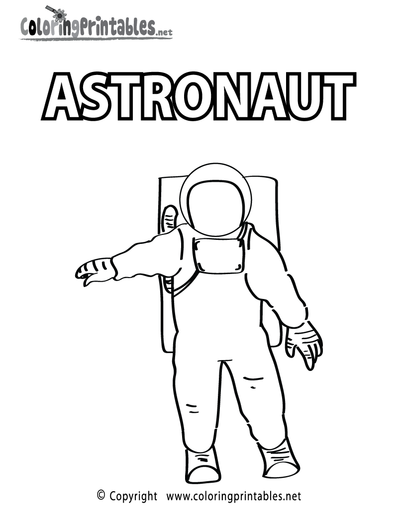Astronaut Coloring Page Printable.