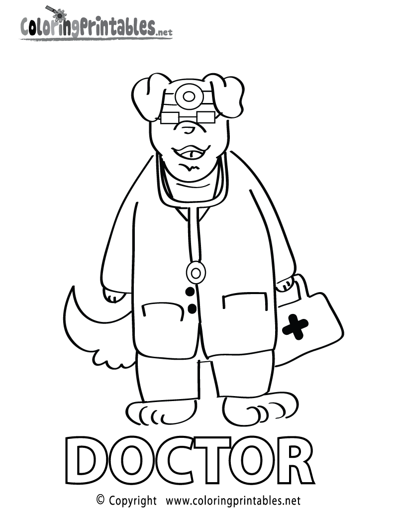 Doctor Coloring Page Printable.