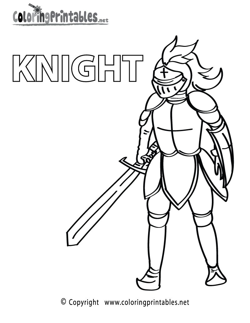 Knight Armor Coloring Page - A Free Educational Coloring Printable