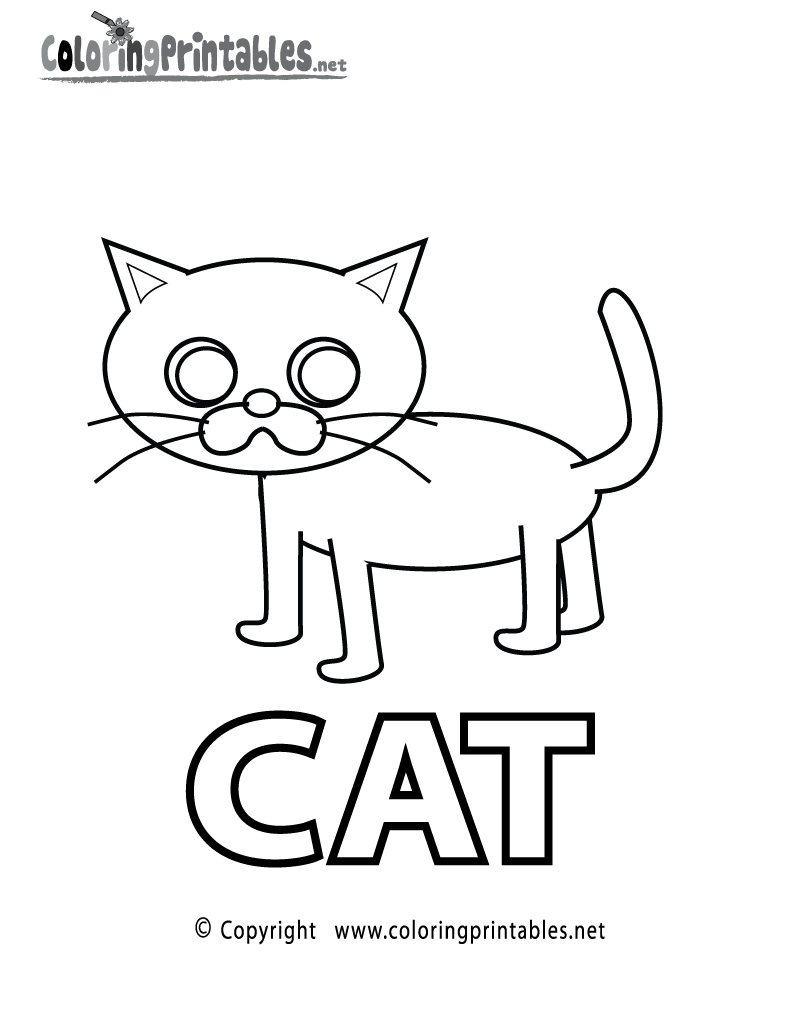 Free Printable Spell Cat Coloring Page Free Printable Spell Cat Coloring Page